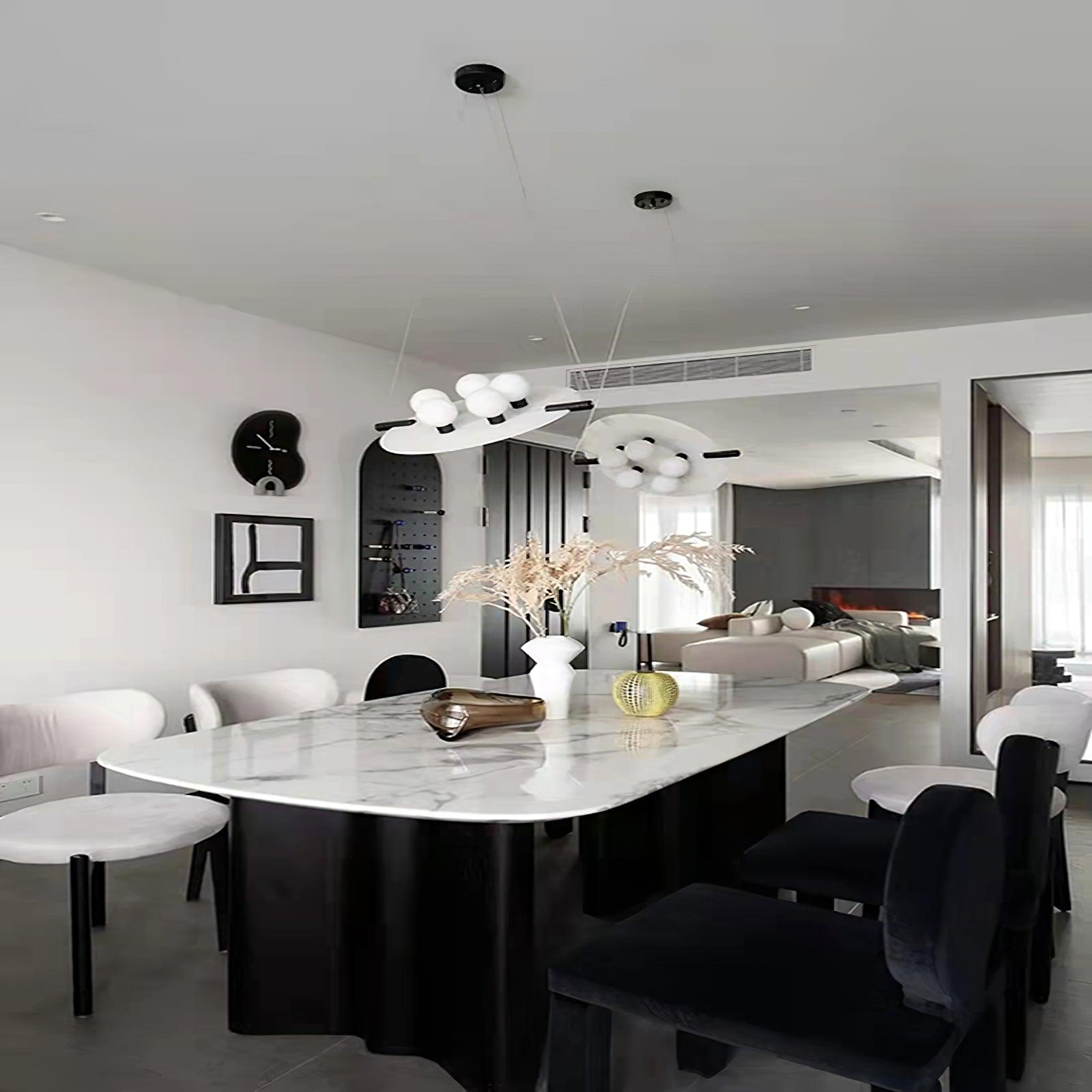 Imirila Disc Shaped Glass Pendant Light-Neutral Decor