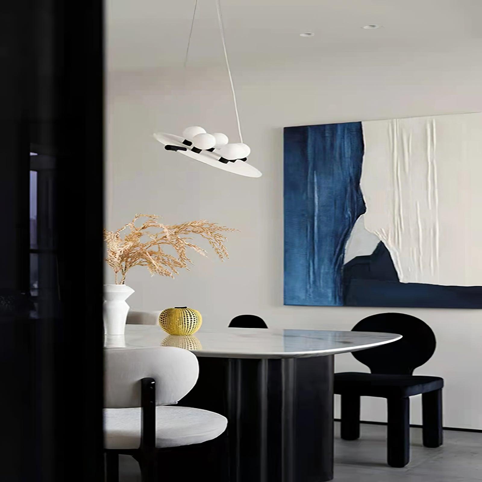 Imirila Disc Shaped Glass Pendant Light-Neutral Decor
