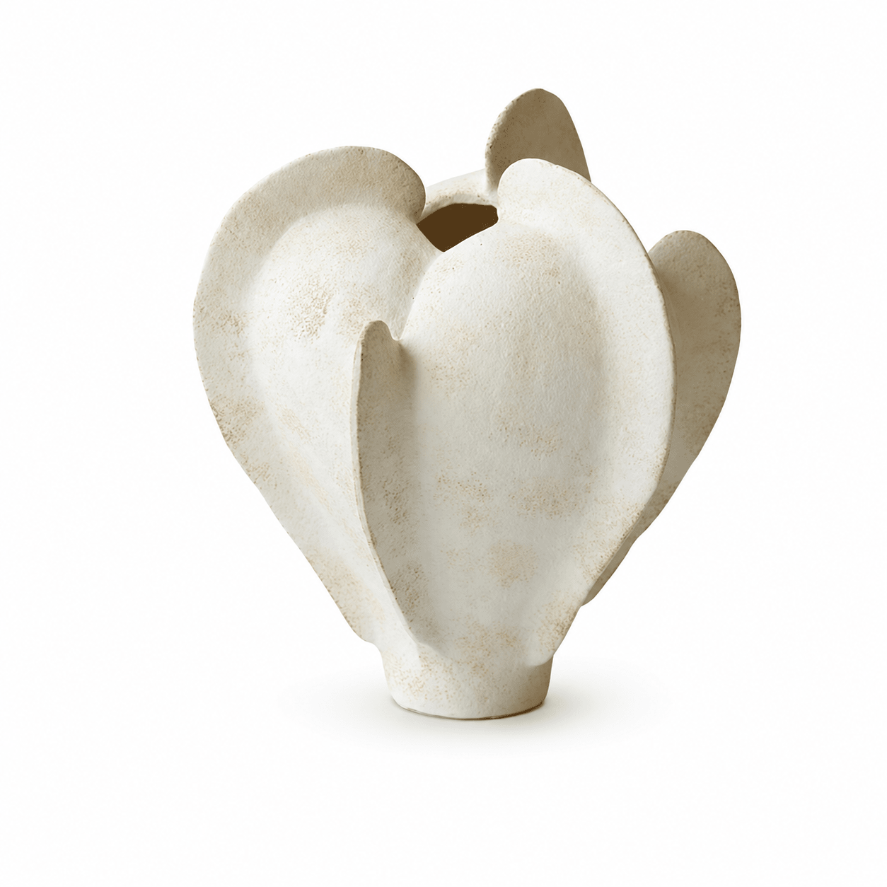 Magnolia Bloom Ceramic Sculpture Vase-Neutral Decor