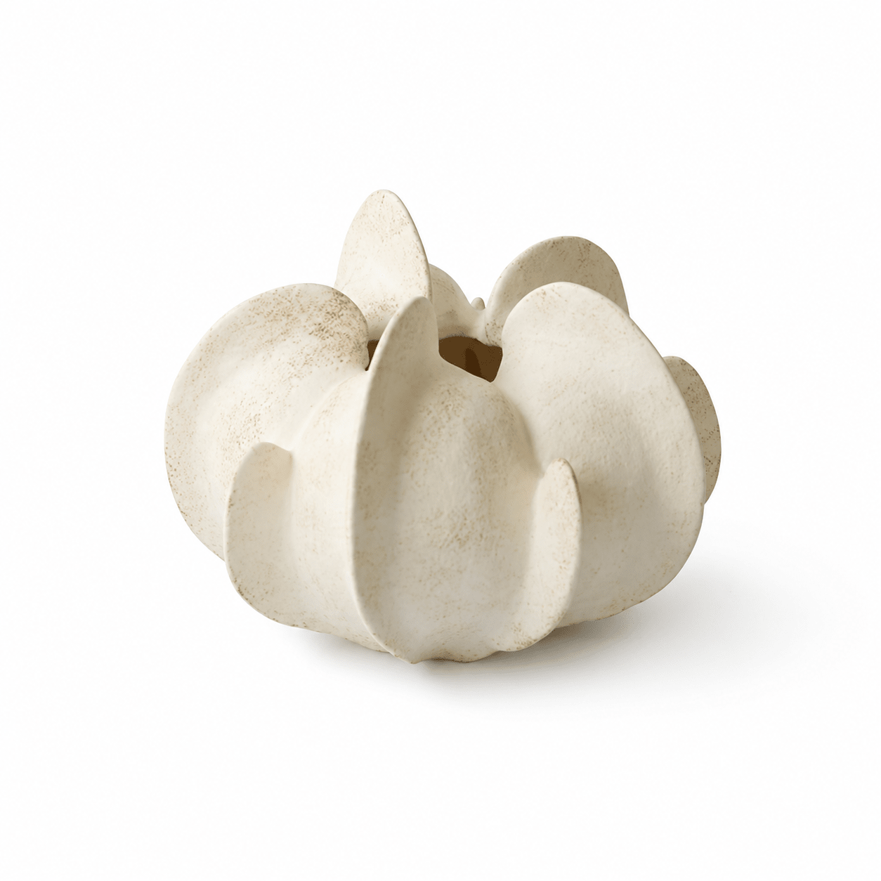 Magnolia Bloom Ceramic Sculpture Vase-Neutral Decor