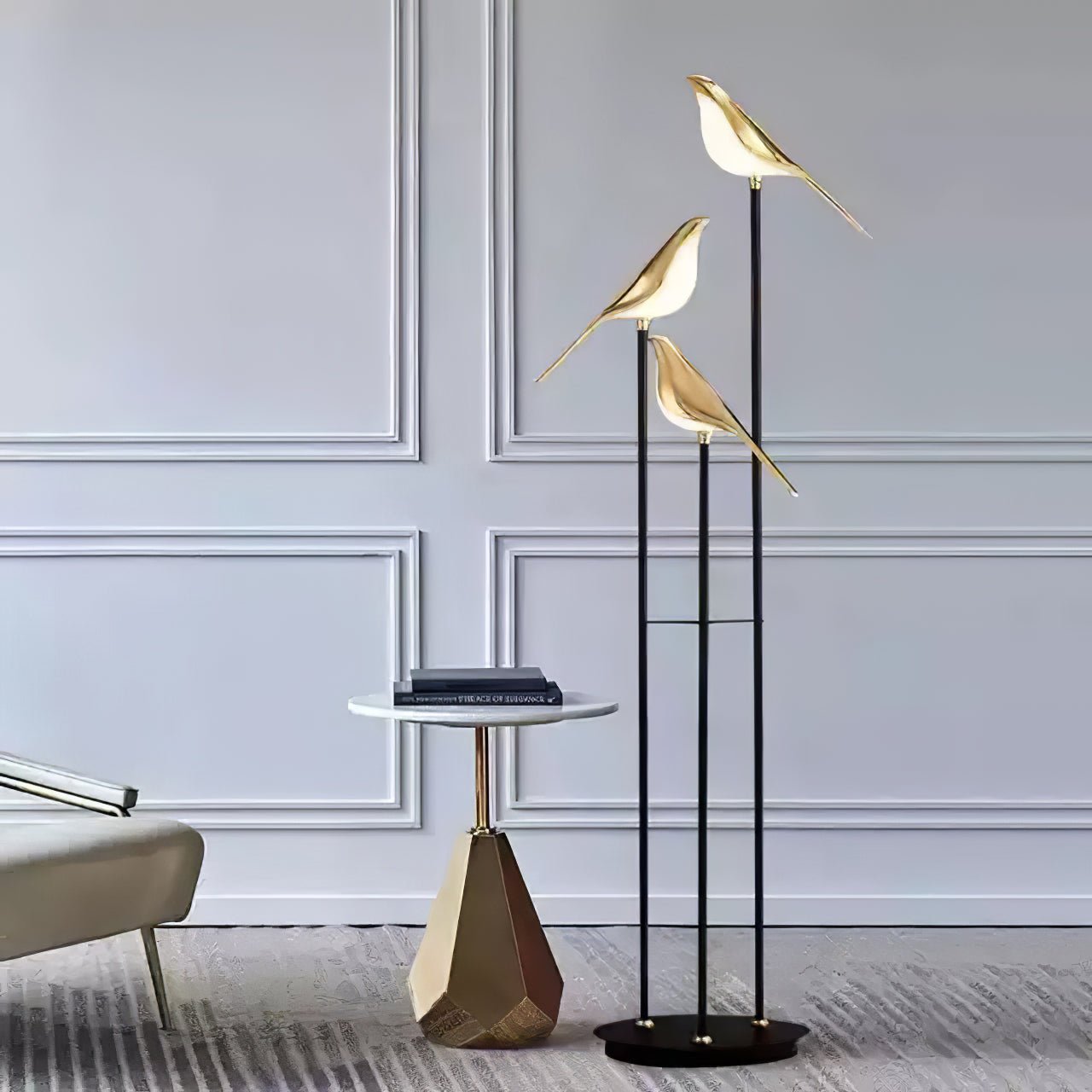 Vont Art Deco Brass Floor Lamp-Neutral Decor