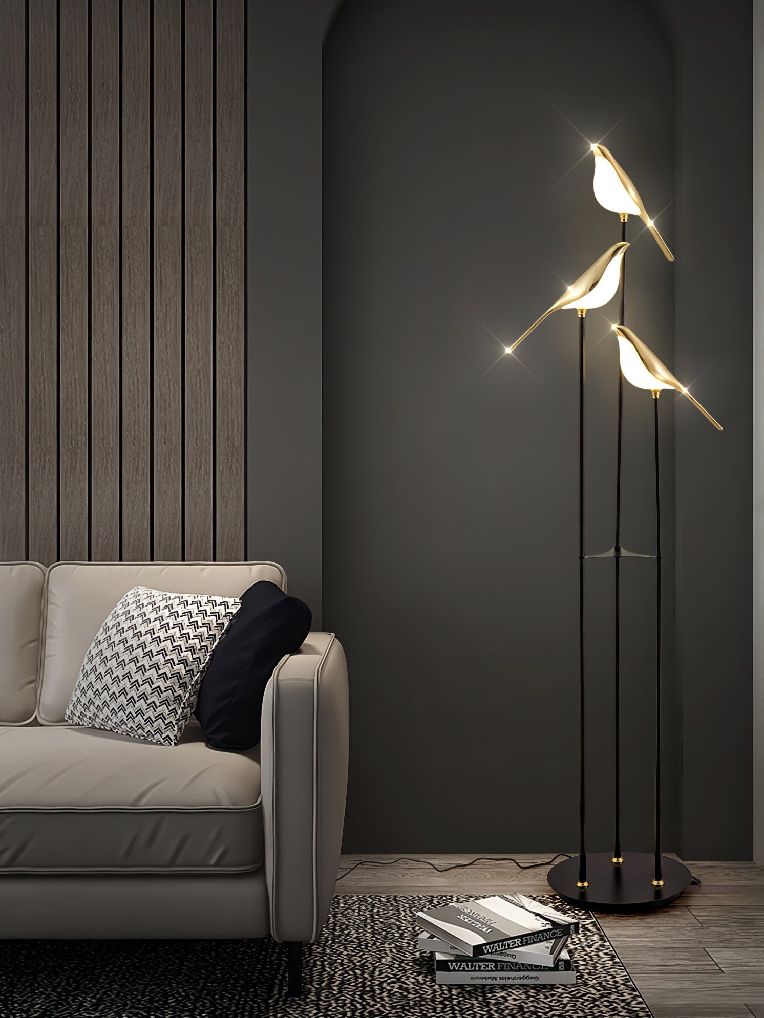 Vont Art Deco Brass Floor Lamp-Neutral Decor