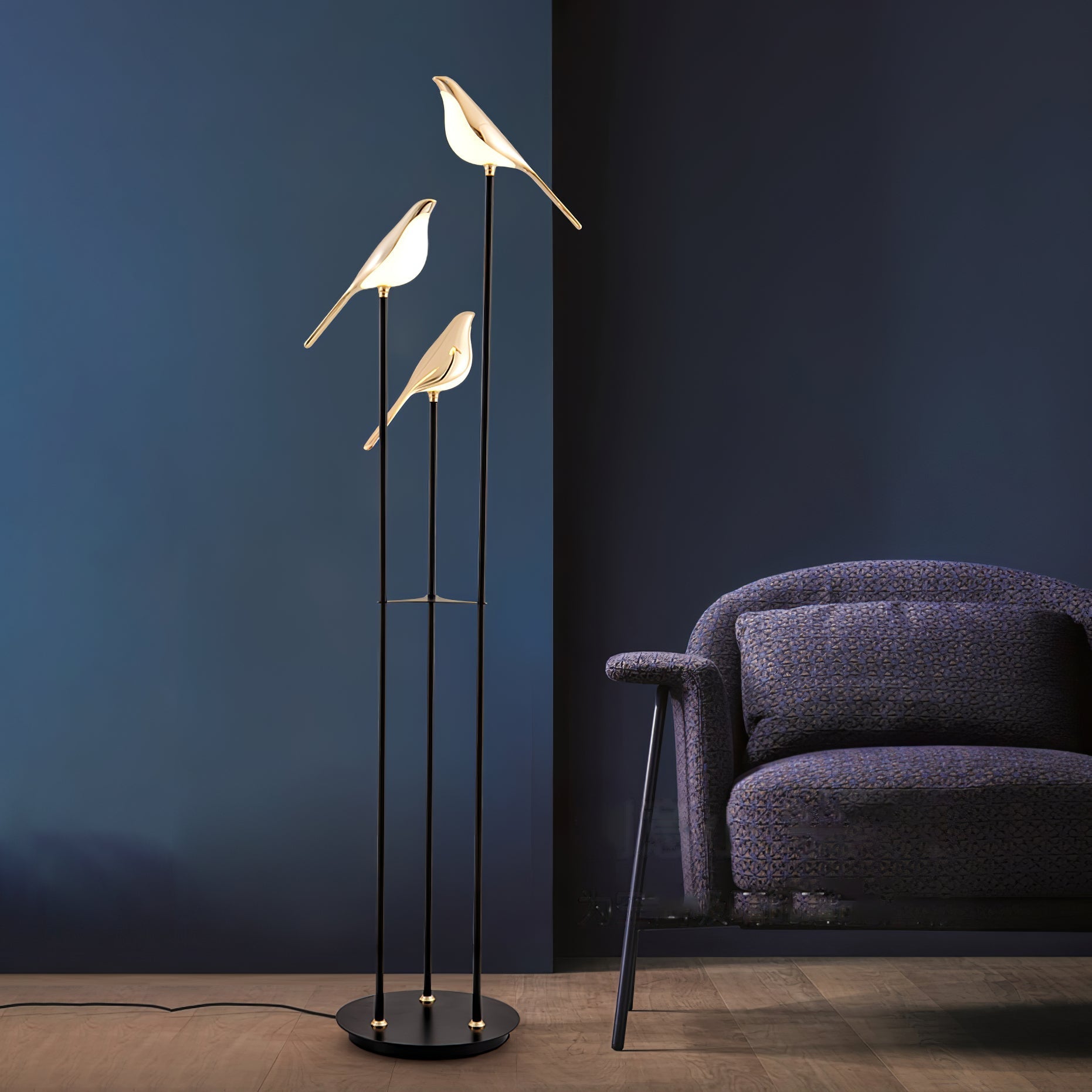 Vont Art Deco Brass Floor Lamp-Neutral Decor
