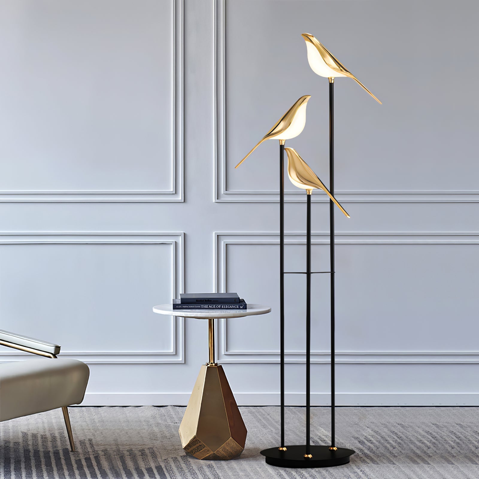 Vont Art Deco Brass Floor Lamp-Neutral Decor