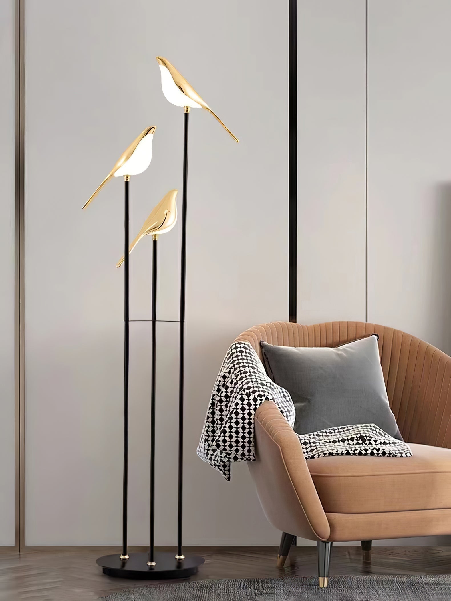 Vont Art Deco Brass Floor Lamp-Neutral Decor