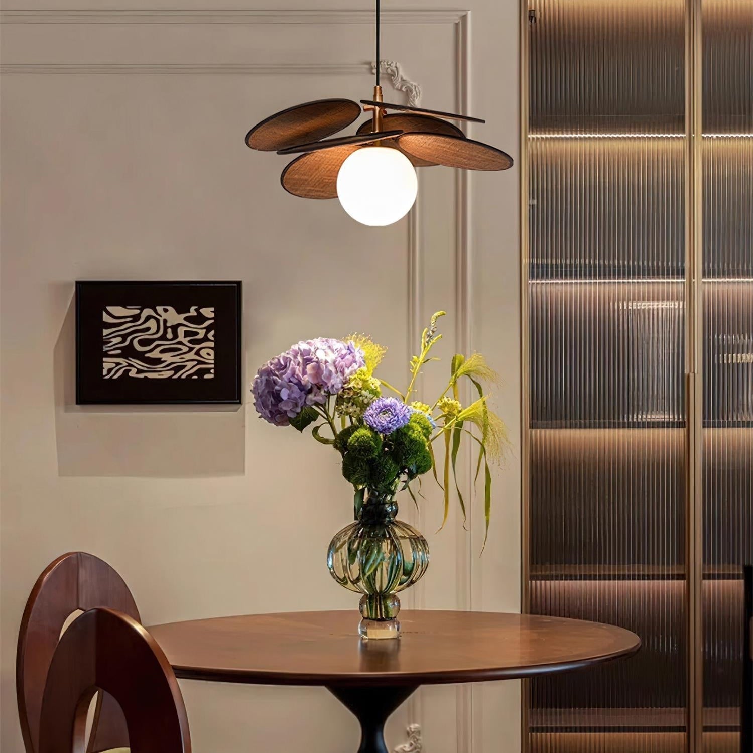 Florin Wooden Petal Pendant Light