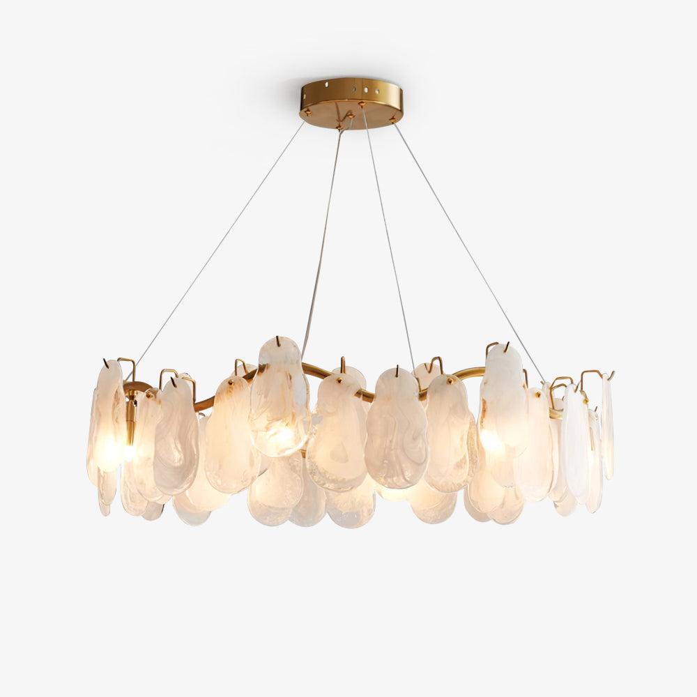 Lustra Chandelier Cloud Glass Panels-Neutral Decor