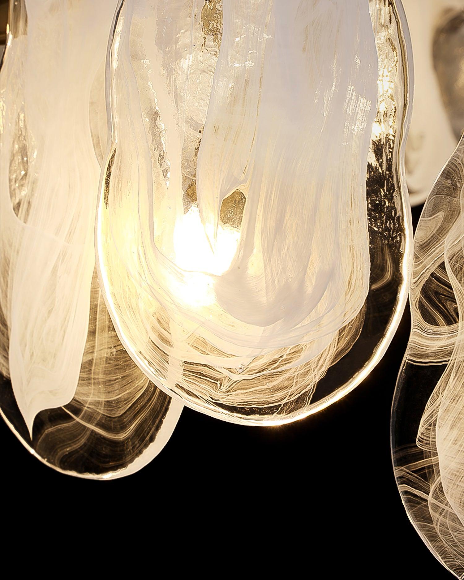 Lustra Chandelier Cloud Glass Panels-Neutral Decor