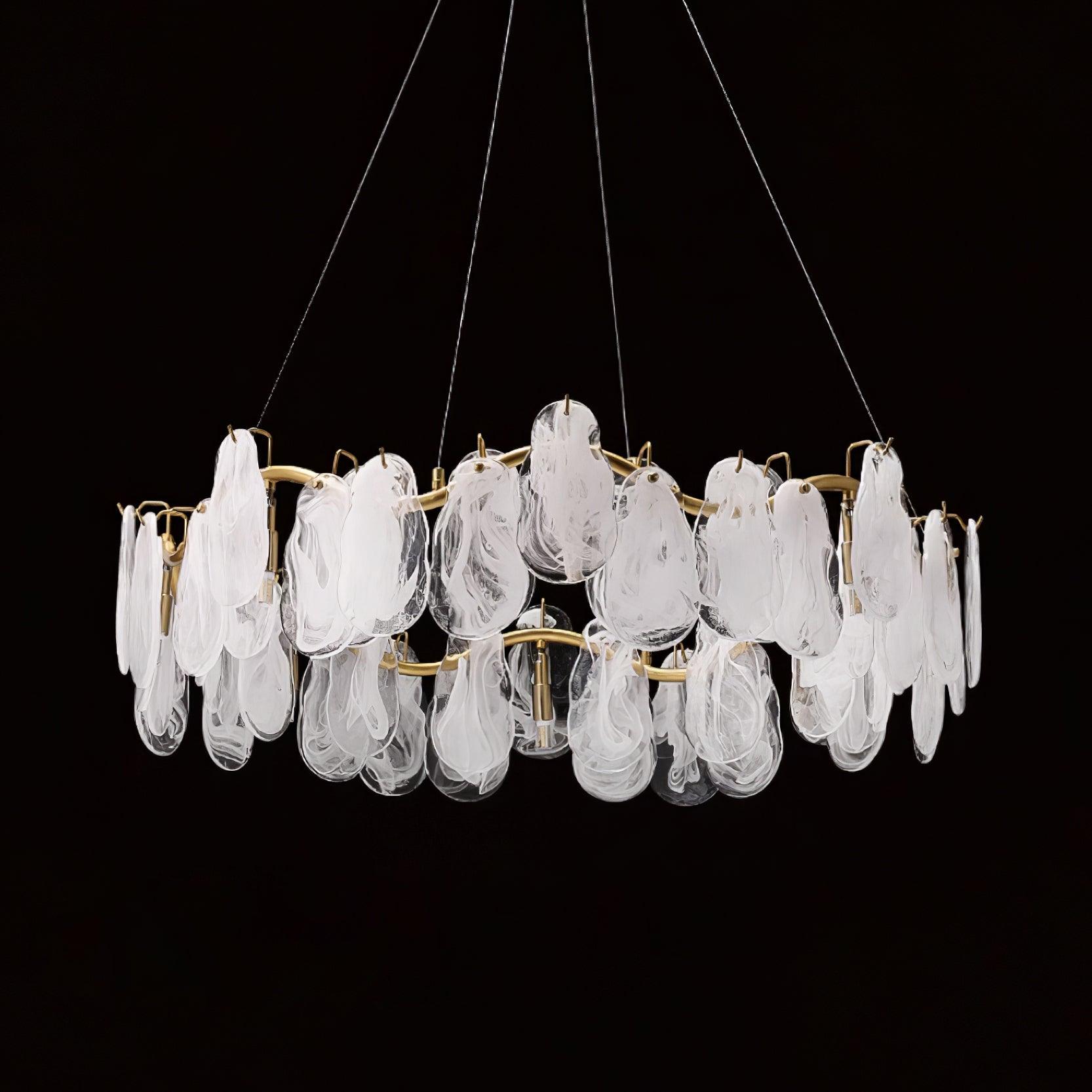 Lustra Chandelier Cloud Glass Panels-Neutral Decor