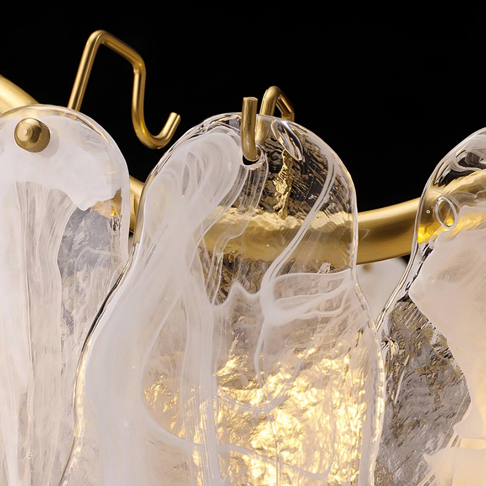 Lustra Chandelier Cloud Glass Panels-Neutral Decor