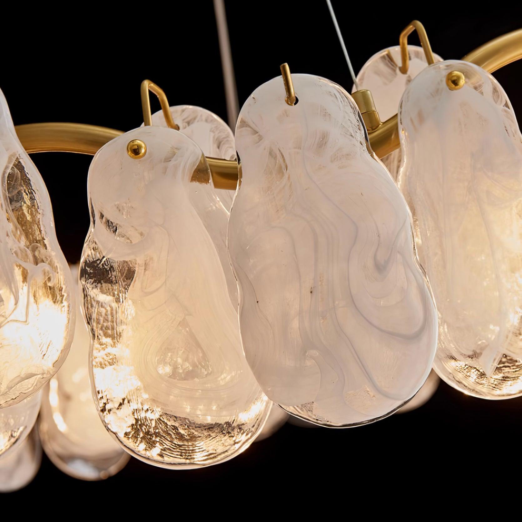 Lustra Chandelier Cloud Glass Panels-Neutral Decor