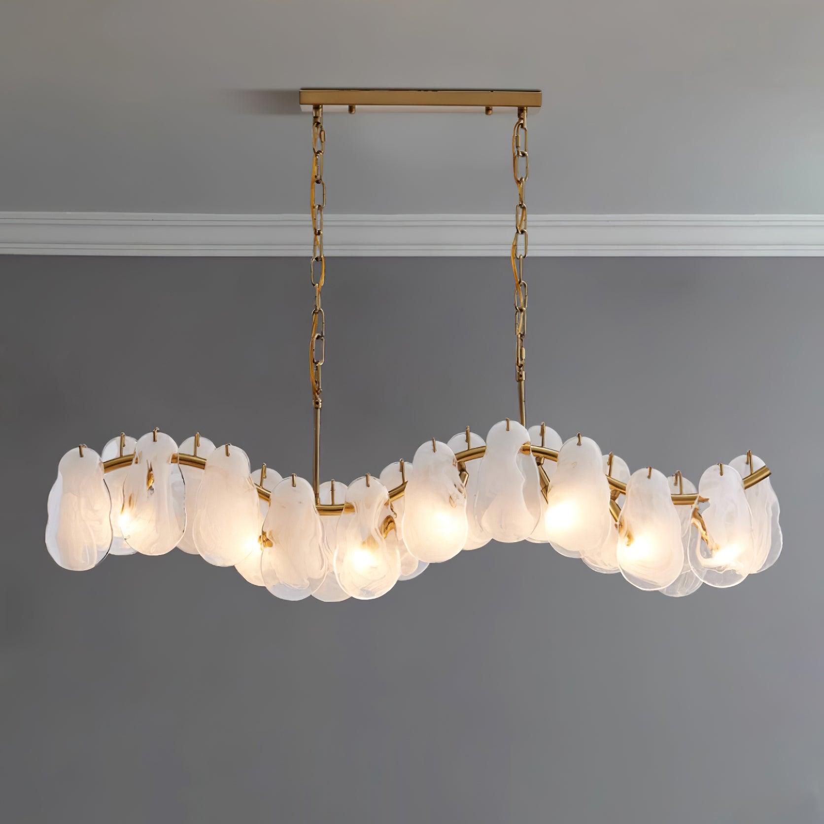 Lustra Chandelier Cloud Glass Panels-Neutral Decor