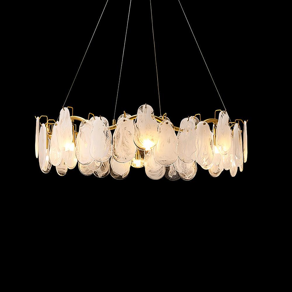 Lustra Chandelier Cloud Glass Panels-Neutral Decor