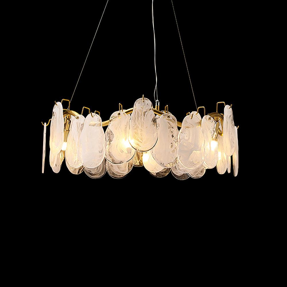 Lustra Chandelier Cloud Glass Panels-Neutral Decor