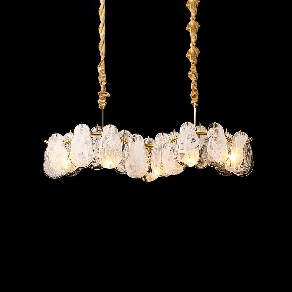 Lustra Chandelier Cloud Glass Panels-Neutral Decor