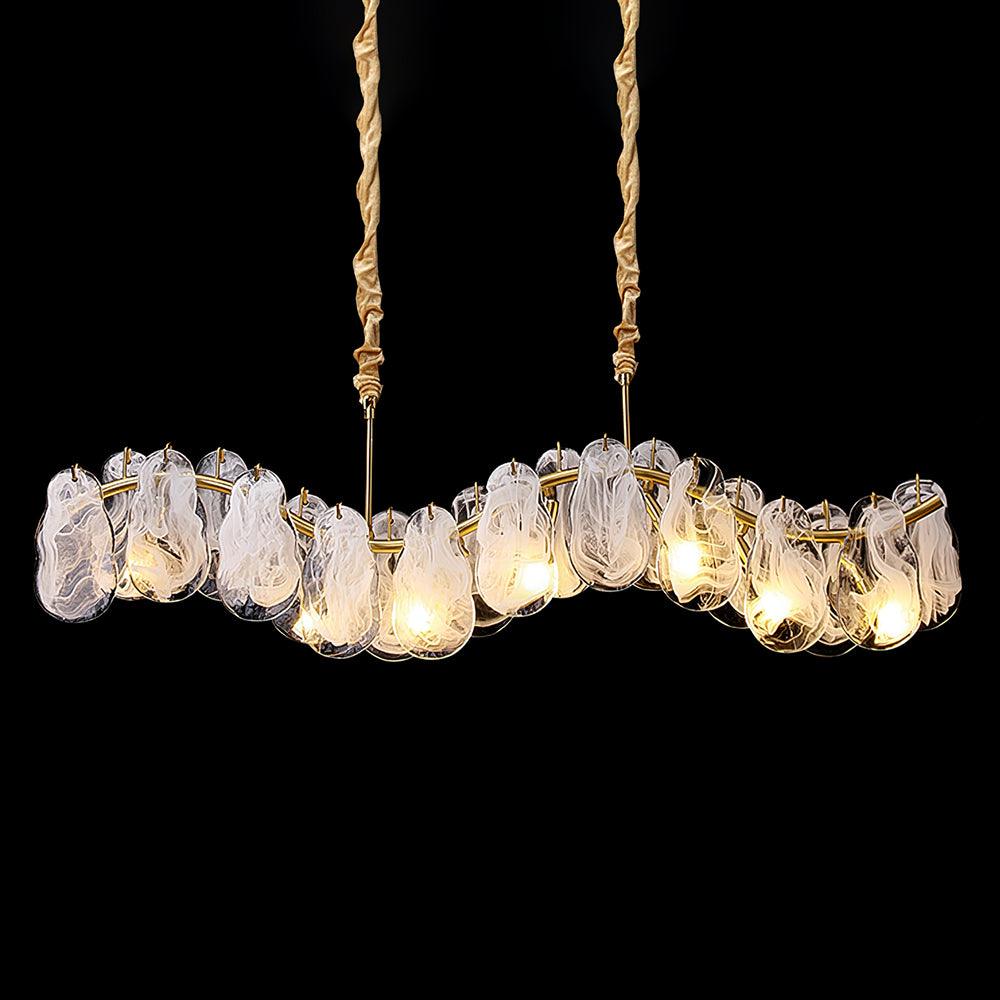 Lustra Chandelier Cloud Glass Panels-Neutral Decor