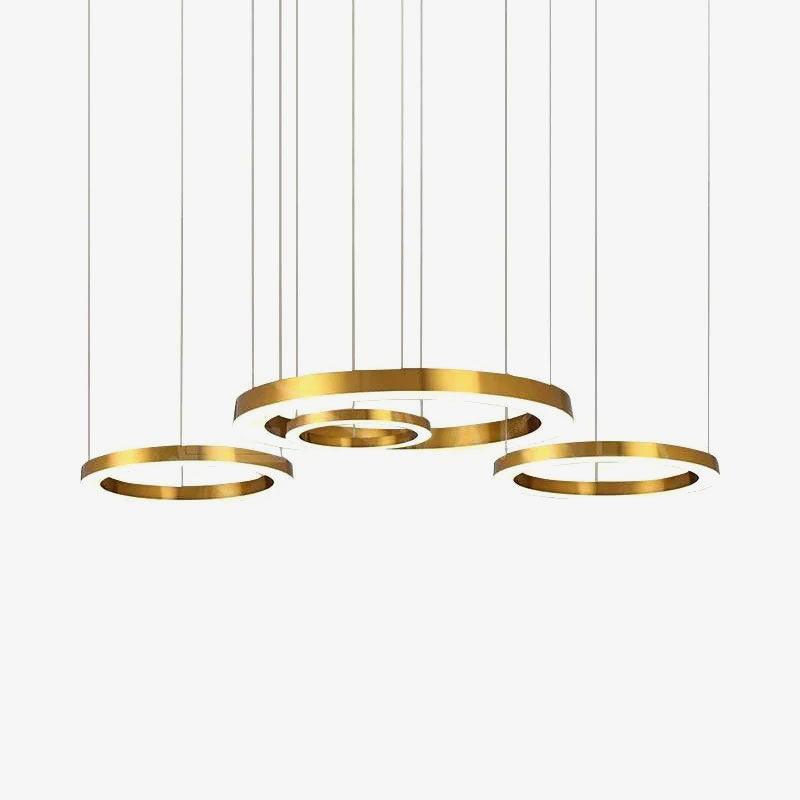Dexlin Pendant Light LED Ring Gold Modern 3-Ring-Neutral Decor