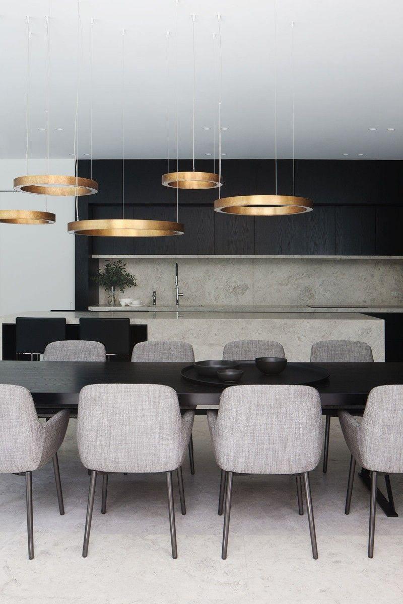 Dexlin Pendant Light LED Ring Gold Modern 3-Ring-Neutral Decor