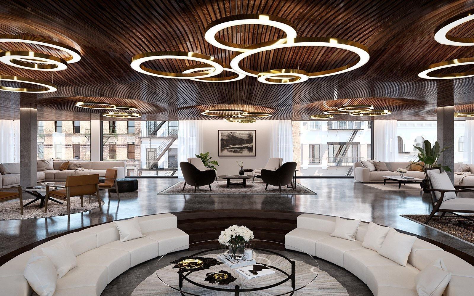 Dexlin Pendant Light LED Ring Gold Modern 3-Ring-Neutral Decor