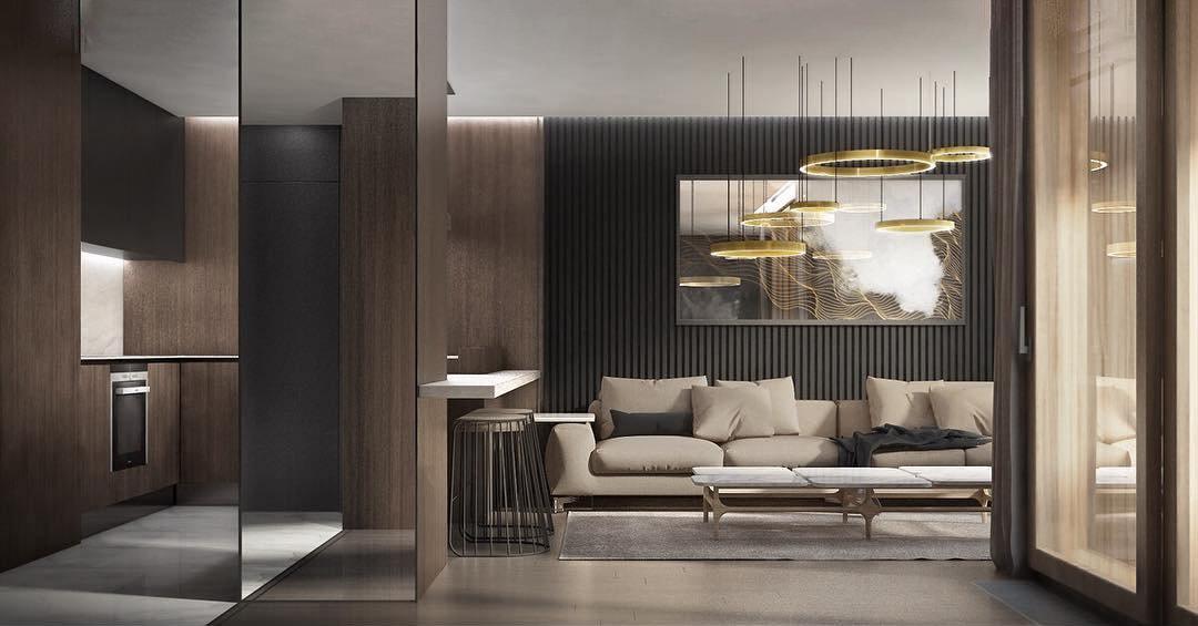 Dexlin Pendant Light LED Ring Gold Modern 3-Ring-Neutral Decor