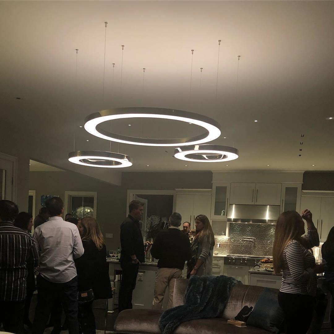 Dexlin Pendant Light LED Ring Gold Modern 3-Ring-Neutral Decor