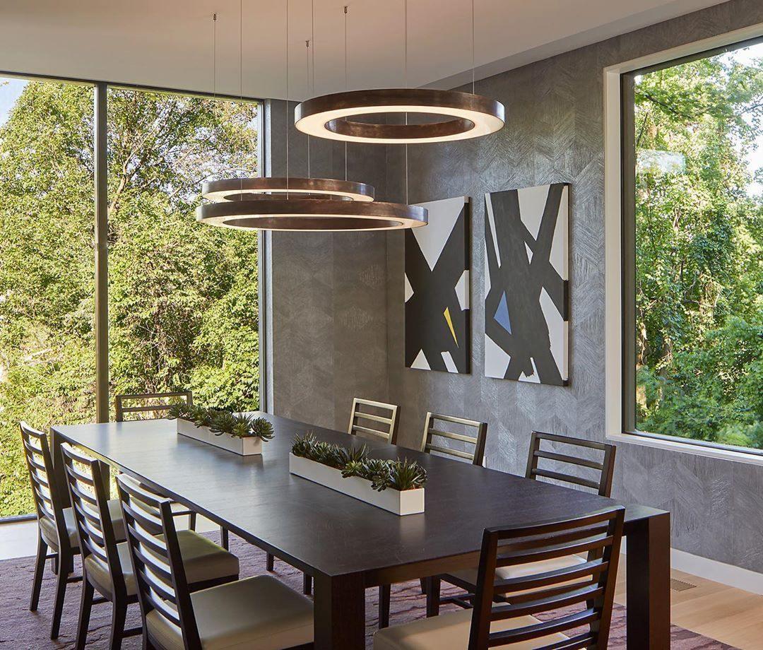 Dexlin Pendant Light LED Ring Gold Modern 3-Ring-Neutral Decor