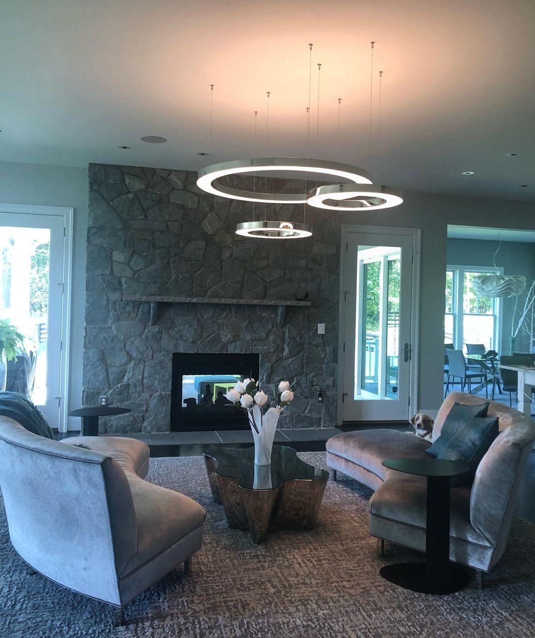 Dexlin Pendant Light LED Ring Gold Modern 3-Ring-Neutral Decor