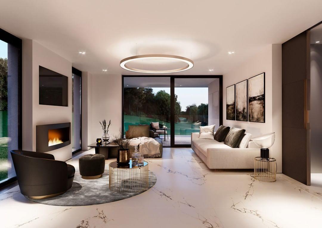 Dexlin Pendant Light LED Ring Gold Modern 3-Ring-Neutral Decor