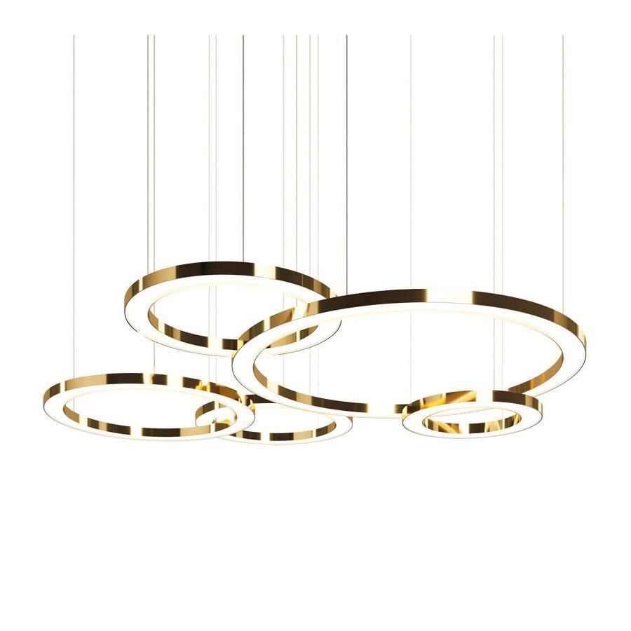 Dexlin Pendant Light LED Ring Gold Modern 3-Ring-Neutral Decor