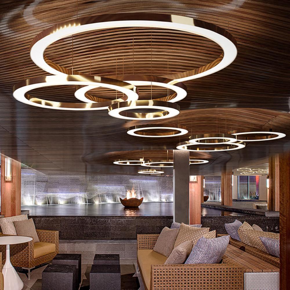 Dexlin Pendant Light LED Ring Gold Modern 3-Ring-Neutral Decor