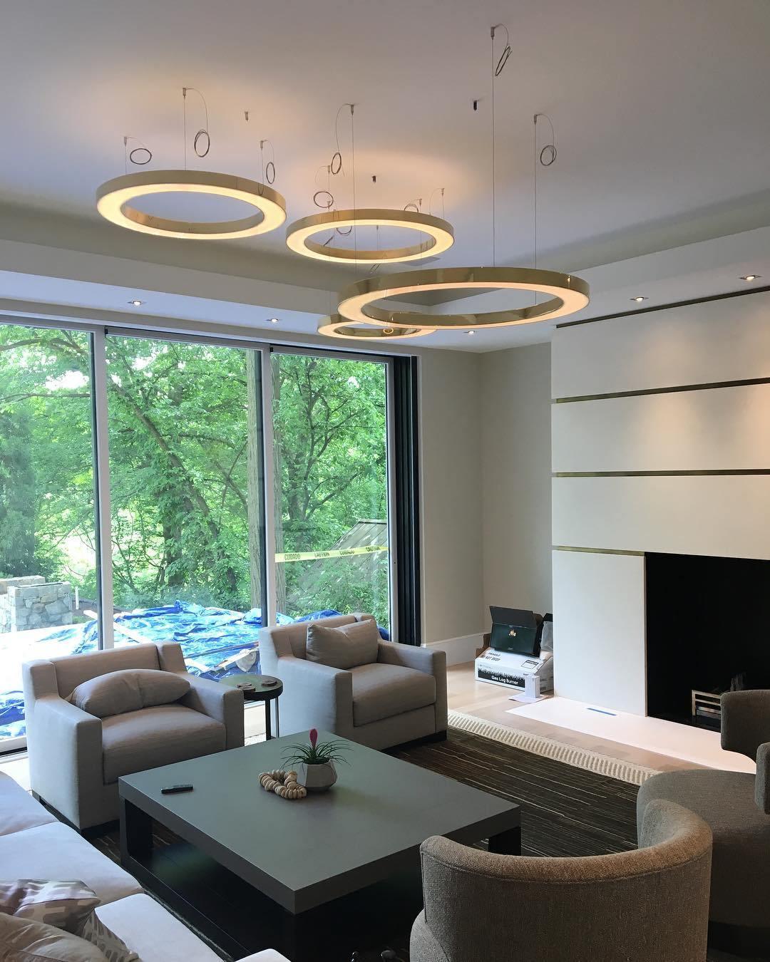 Dexlin Pendant Light LED Ring Gold Modern 3-Ring-Neutral Decor