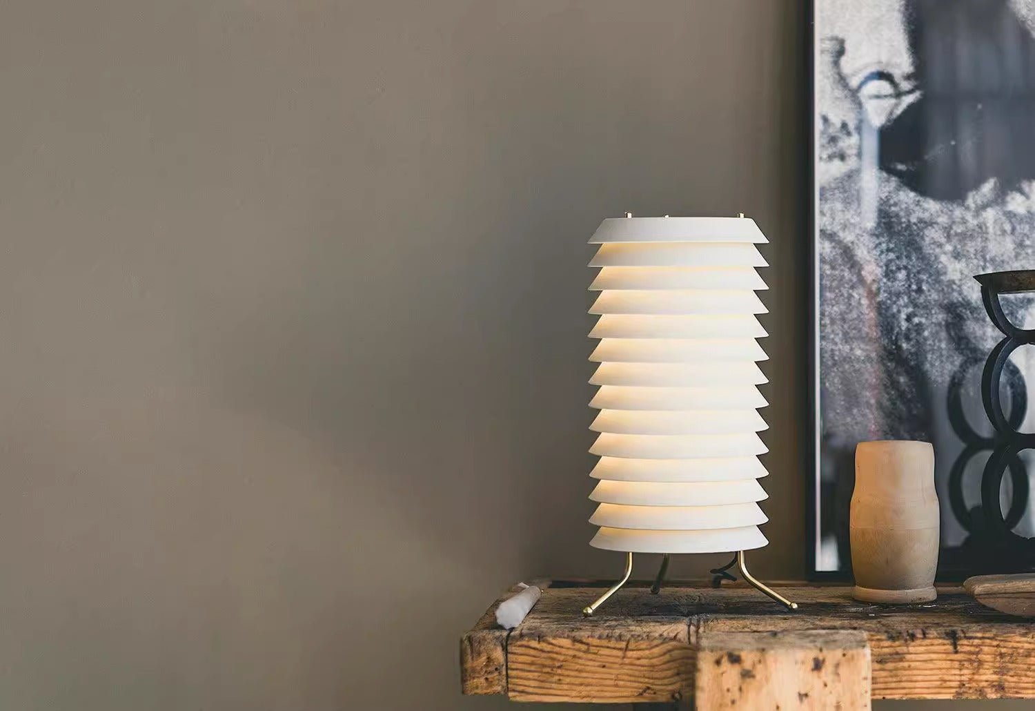 Kora Lattice Scandinavian Table Lamp-Neutral Decor