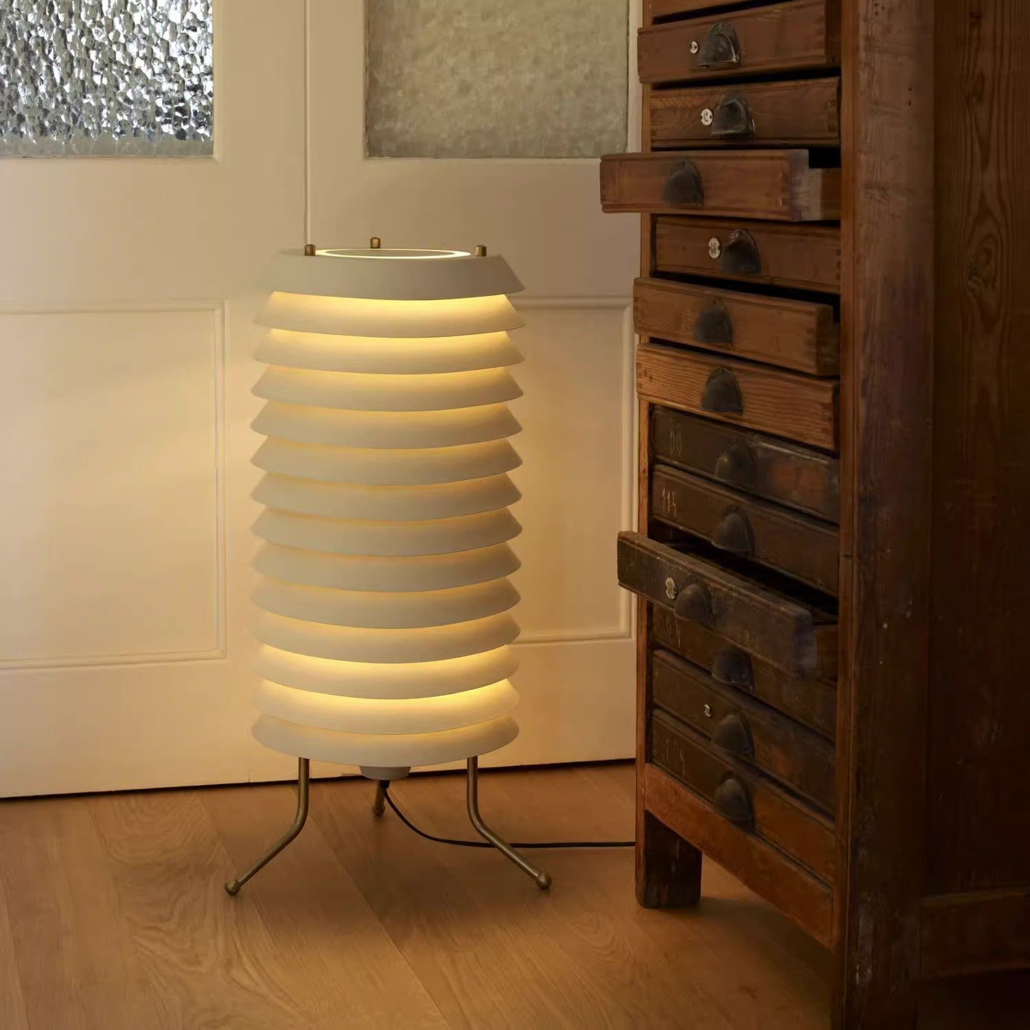 Kora Lattice Scandinavian Table Lamp-Neutral Decor