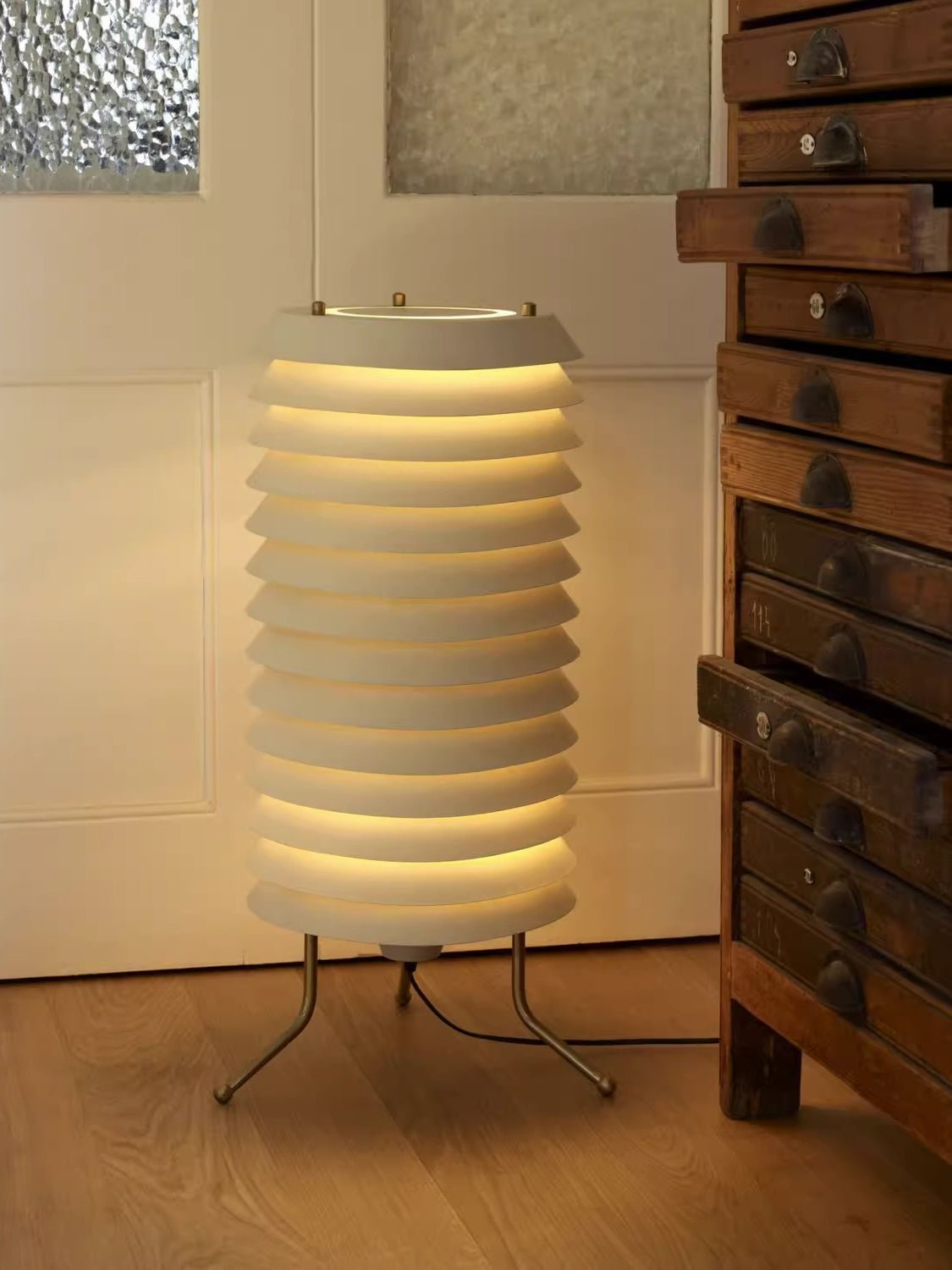 Kora Lattice Scandinavian Table Lamp-Neutral Decor