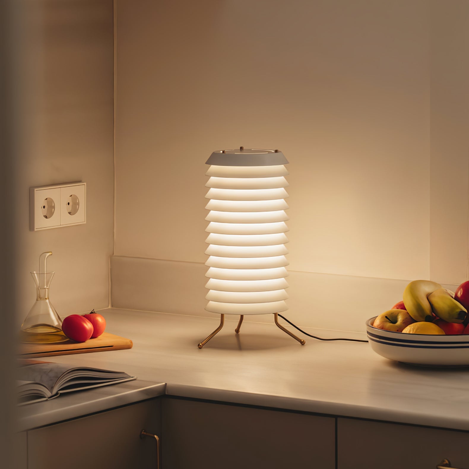 Kora Lattice Scandinavian Table Lamp-Neutral Decor