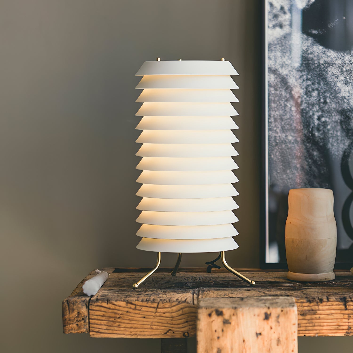 Kora Lattice Scandinavian Table Lamp-Neutral Decor