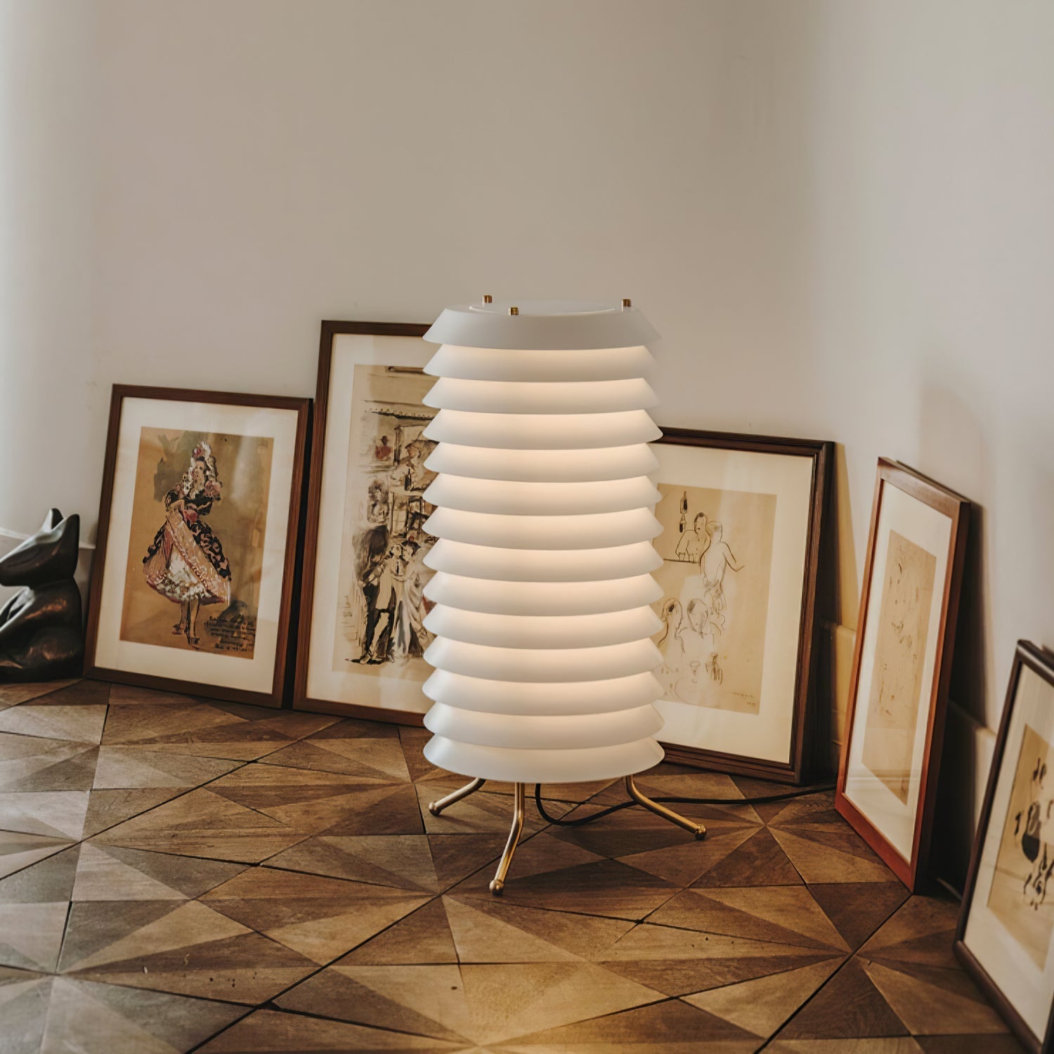 Kora Lattice Scandinavian Table Lamp-Neutral Decor