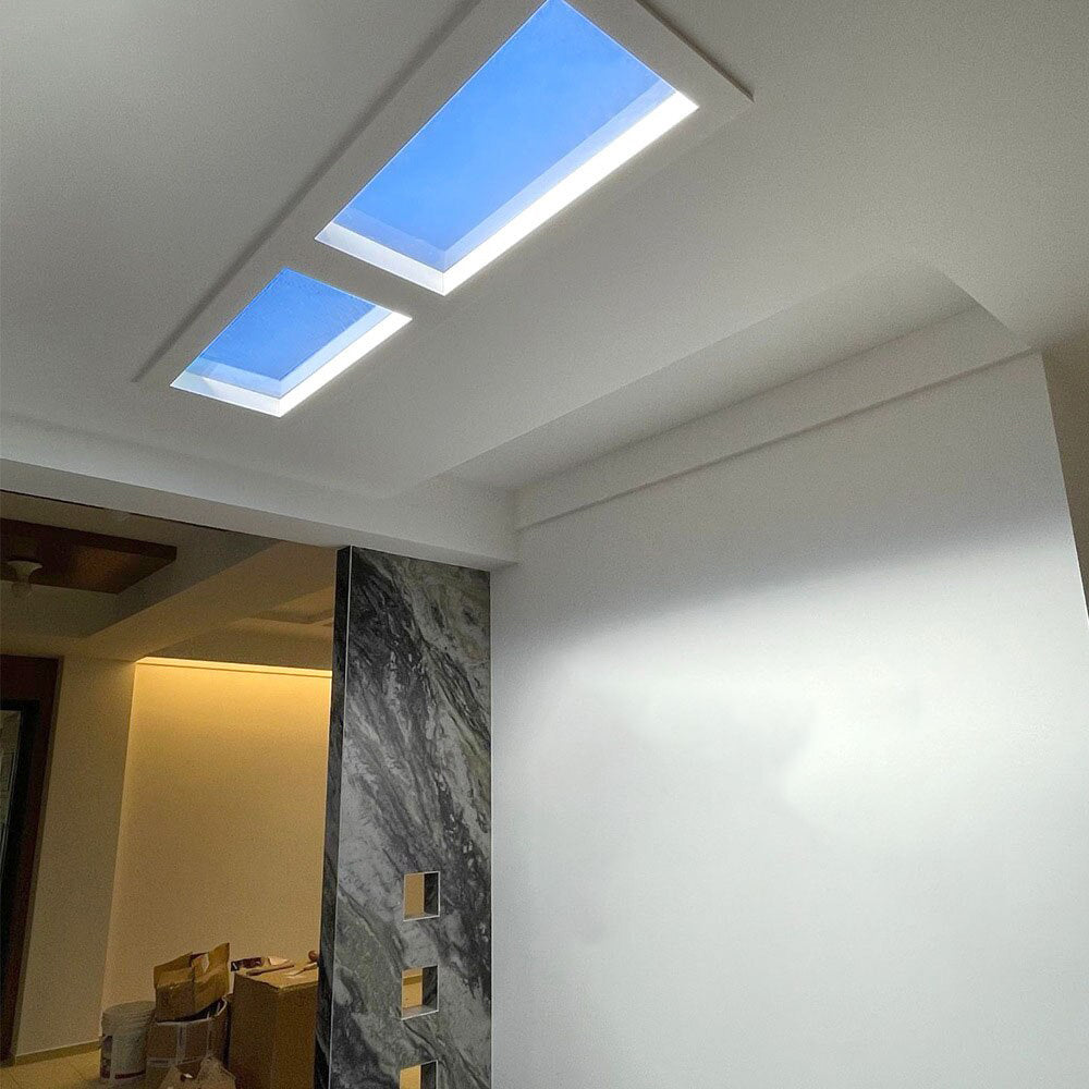 Arisha Modern Remote Control Flush Mount Ceiling Light, Black - Neutral Decor