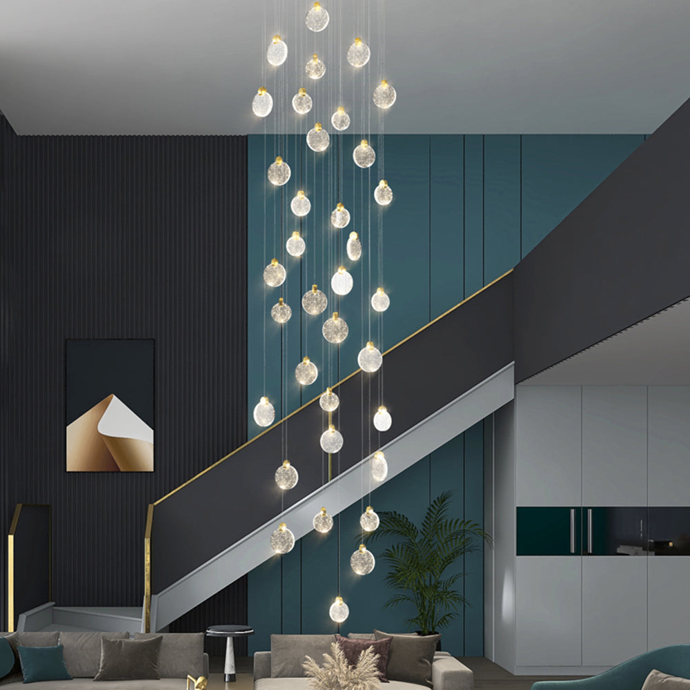 Kristy Luxury Circular Ripple Round Crystal Golden Chandelier - Neutral Decor