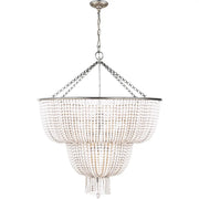Silva Vintage LED Pendant Light White/Clear Dining/Living Room Metal&Crystal - Neutral Decor