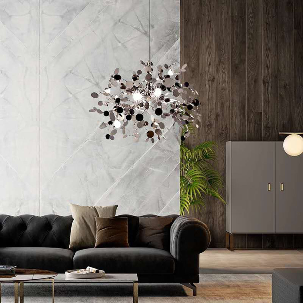 Olivia Artsy Classy Cluster Fireworks Pendant Light, Stainless steel - Neutral Decor