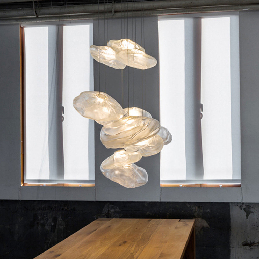 Avi Minimalist Spherical Glass Pendant Light, 3 Colour - Neutral Decor