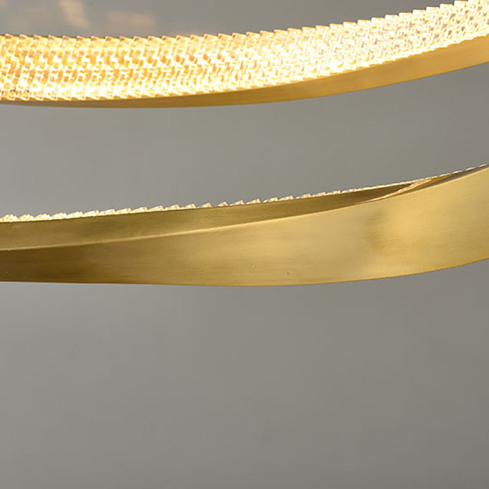 Arisha Minimalist Ring Spiral Shape Pendant Light,Gold - Neutral Decor