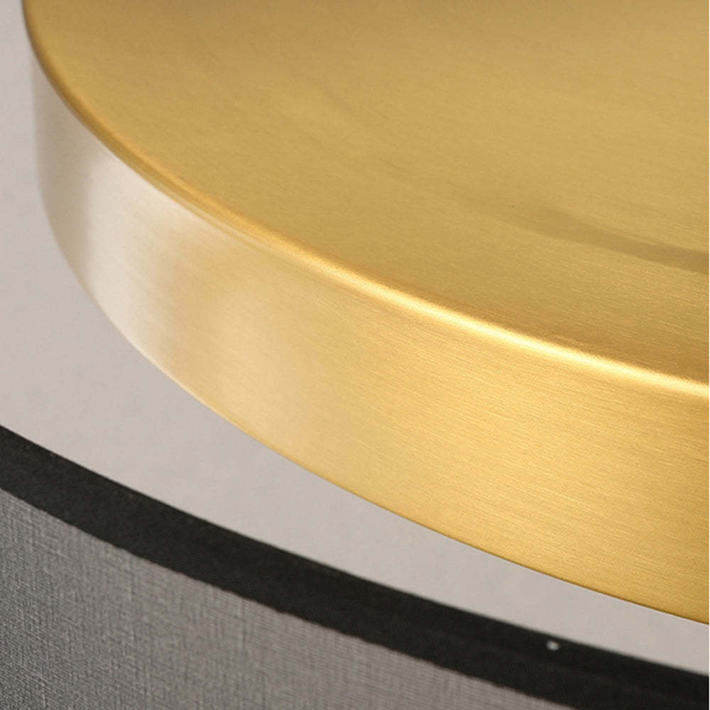 Arisha Nordic Modern Round LED Flush Mount Ceiling Light, Gold Copper - Neutral Decor