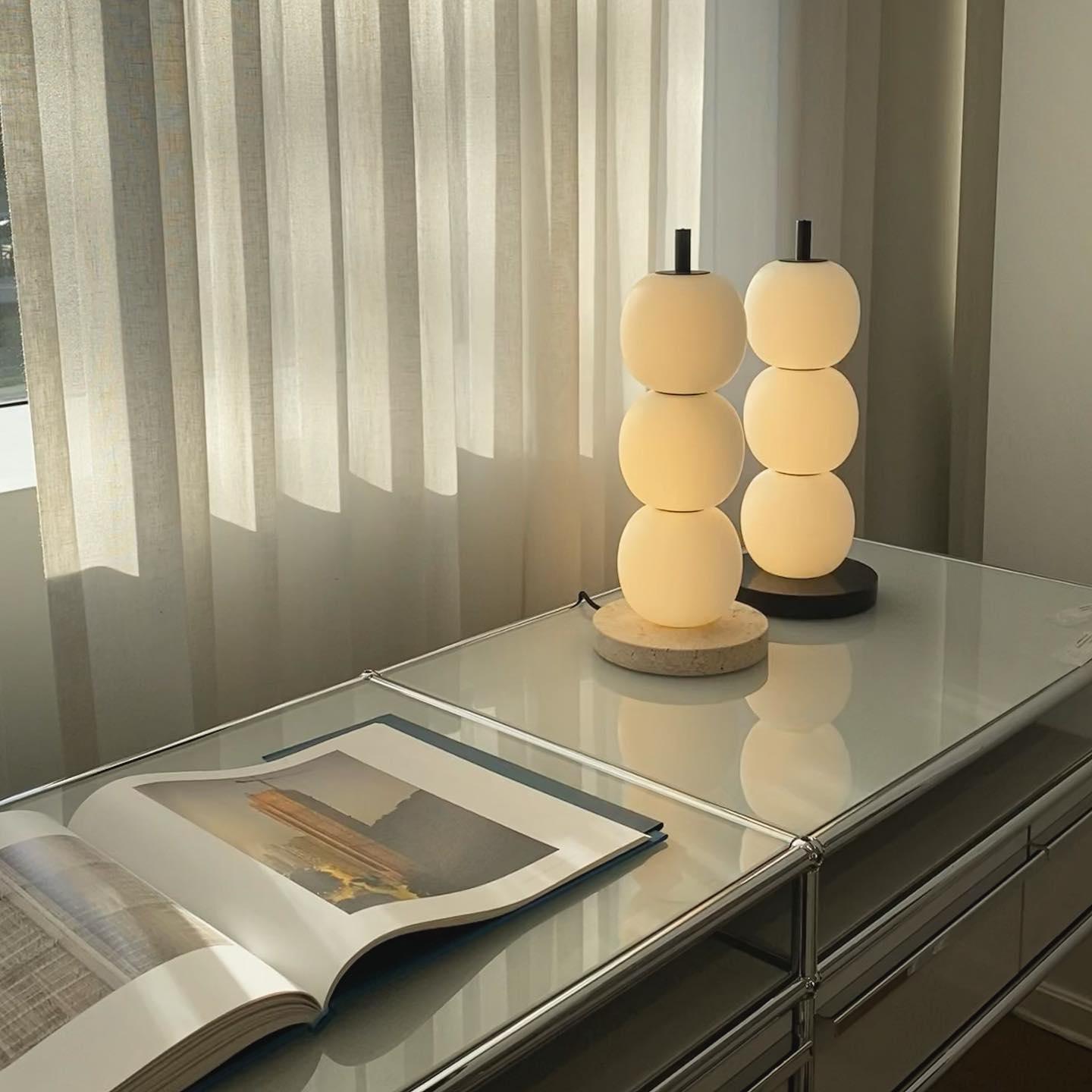 Olive Modern Marble Table Lamp-Neutral Decor