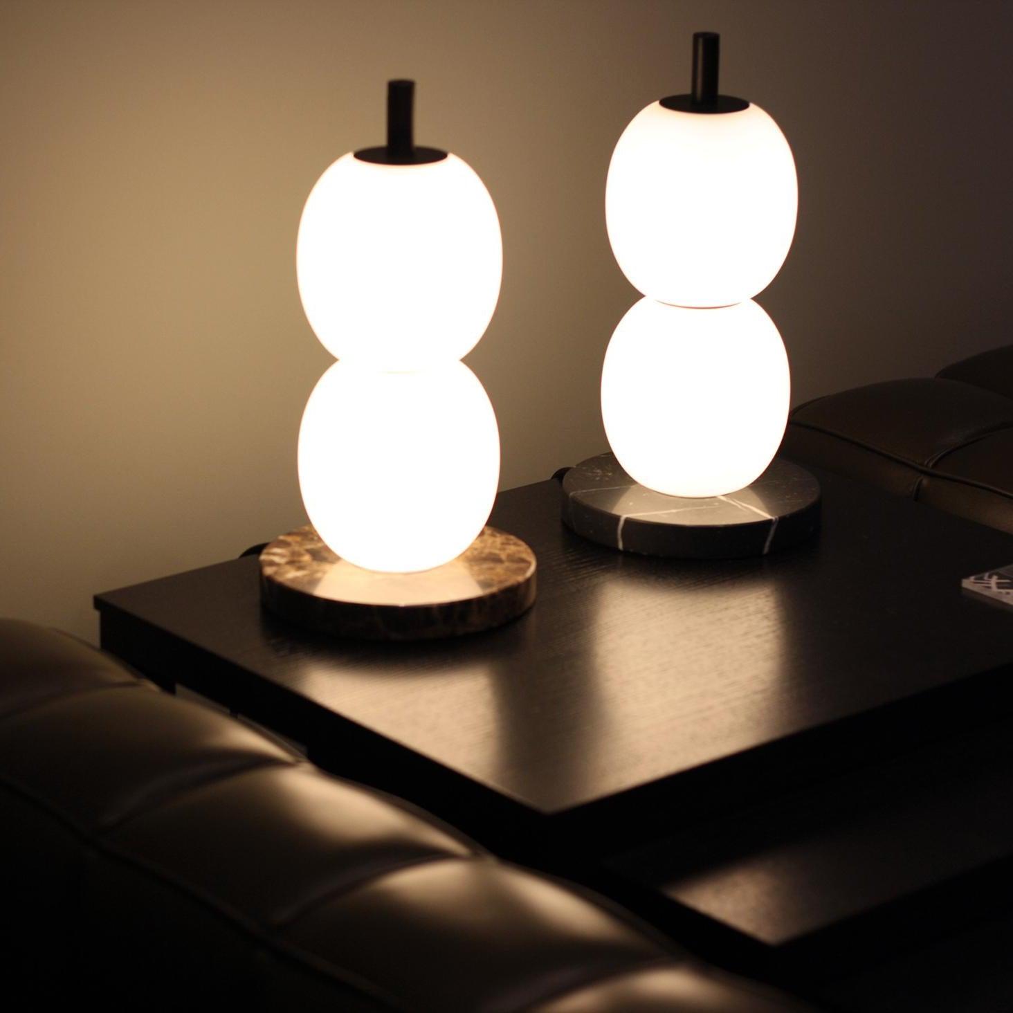 Olive Modern Marble Table Lamp-Neutral Decor