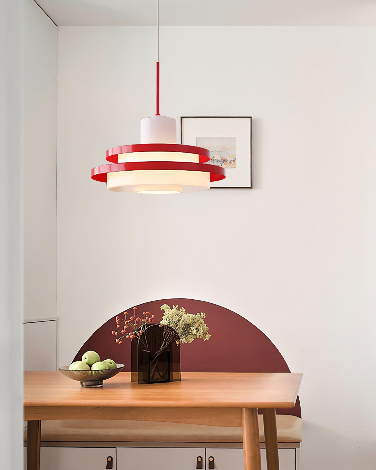 Eviso Red and White Pendant Light