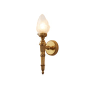 Maison Arlus Wall Lamp with brass body and glass shade.