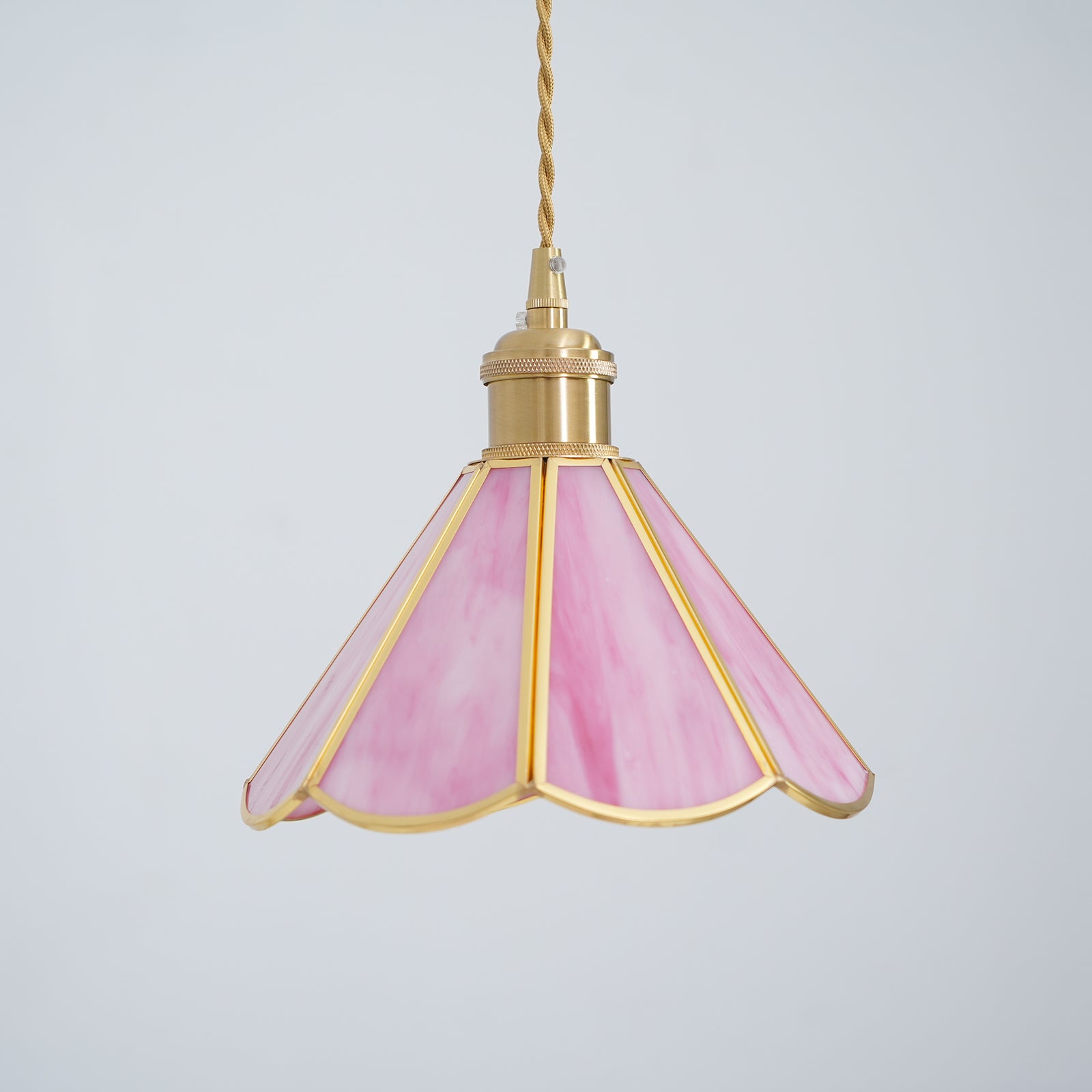 Lione Pink Stained Glass Pendant Light