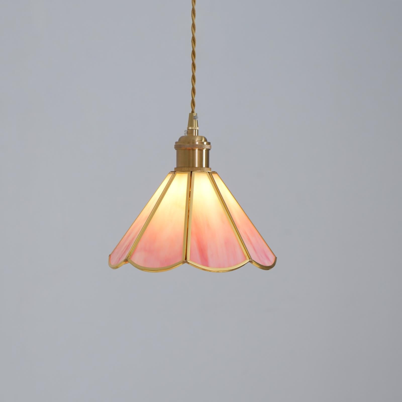 Lione Pink Stained Glass Pendant Light